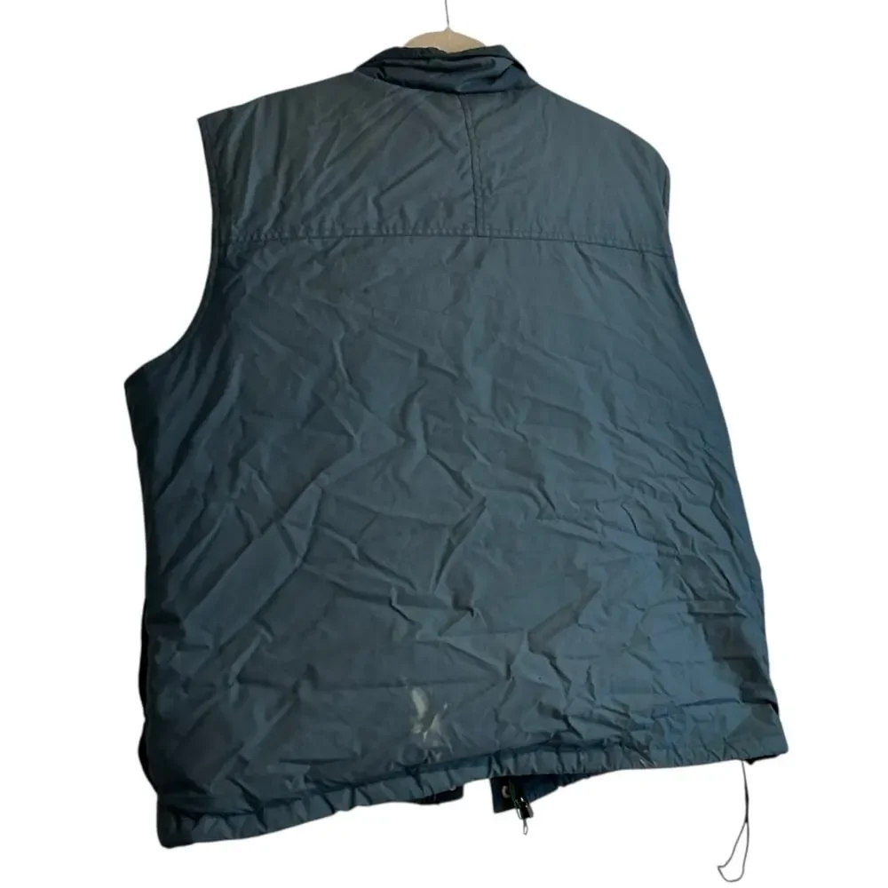 Vintage REI Green Down Filled Vest Mens Sz Large Nylon Puffer Full Zip Outdoor